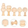 jojofuny 10pcs Unpainted Wooden Mushroom Set Assorted Smooth Texture Lightweight