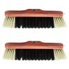 com-four® 2x Broom with horsehair mix for outdoor - Soft