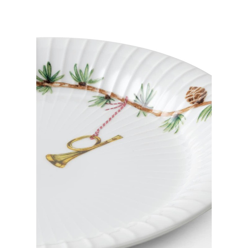 Kähler Hammershøi Christmas Plate Diameter 19 cm Handmade with Watercolour