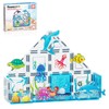 PicassoTiles 26pcs Magnetic Tiles Magnet Tile Building Blocks Marine Animal