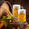 Mr. & Mrs. Panda Personalisierter Gravur Bierkrug Pinguin mit Kind