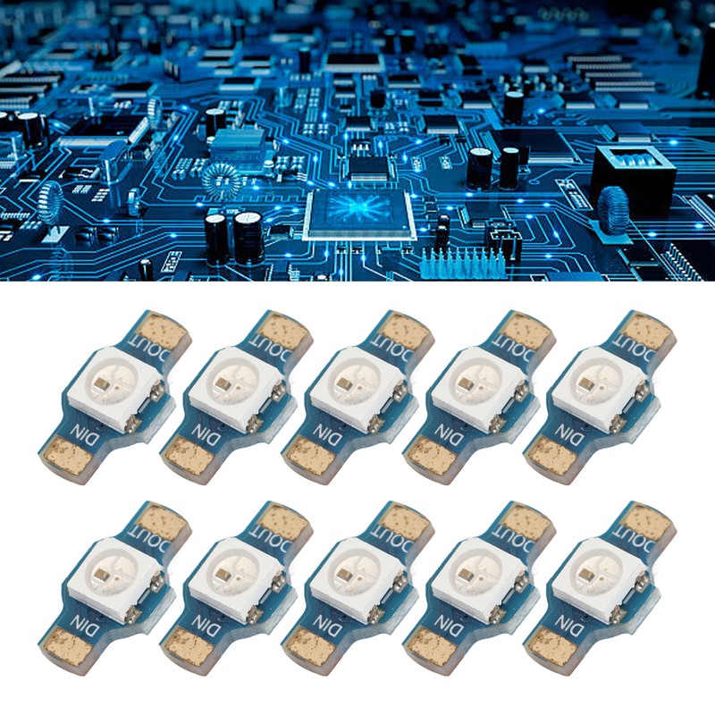 10Pcs WS2812 RGB LED Module High Brightness Energy Saving Lightweight