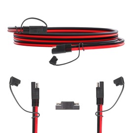 TMH SAE Extension Cable 14 AWG - 15FT SAE to SAE Quick Disconnect Wire Harness SAE Connector Solar Panel Extension Cable for Motor Automotive RV Battery (1 PC)