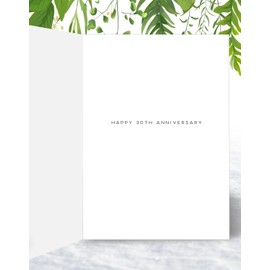 Daughter & Son-in-Law 30th Anniversary Card - Pearl Wedding Anniversary Card - Pearl Hearts Design - A5 Size Card with Grey Envelope