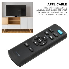 RUE 4202 Mando a Distancia de Repuesto para Estéreo de Coche Alpine, para CDE 124SXM CDE 175BT UTE 73BT CDE 143BT CDE 190R IVA D300R CDE 164BT CDE 172BT