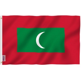 ANLEY Fly Breeze 3x5 Feet Maldives Flag - Vivid Color and Fade Proof - Canvas Header and Double Stitched - Republic of Maldives Flags Polyester with Brass Grommets 3 X 5 FT