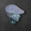 XQ Cotton Flat Cap. Light Gray. Adjustable Size L/XL