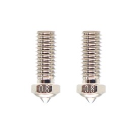 R QIDI TECHNOLOGY 3D Printer Copper Plated Extruder Nozzles 0.8 mm M6 for X-SMART3/X-PLUS3/X-MAX3, 2 Pcs