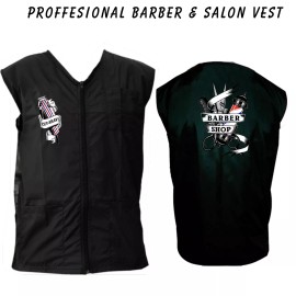 Falah Shears Barber vest,Barber jacket,barber stylist vest,Black vest M to 3xl size  - S