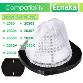 2030 Filters Replacement for Bissell 3-in-1 Lightweight Stick 2030 20303 20306 20307 20309 2030H 2030V 2030X 2030Z 2030L Vacuum Cleaner,Compare to Part # 1611501 & 1611500