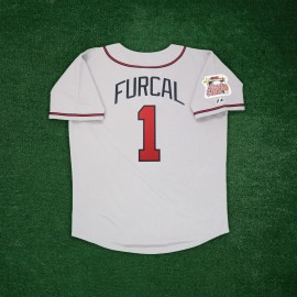 Majestic Rafael Furcal 2000 Atlanta Braves All Star Game Men's Grey Road Jersey - M