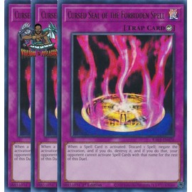 Yugioh! 3x Cursed Seal of the Forbidden Spell RA03-EN076 Ultra Rare 1st Ed NM