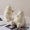 Decorative Bookends 2Pcs Expressive Pear-Shaped Cute Bookends with 1 Pushing