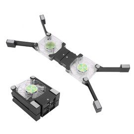 Computer Cooling Pad, Dual Fan Laptop Cooler LED Blue Light for Notebook (Black)