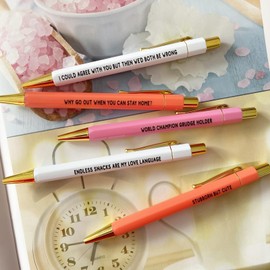 sesameless Star Sign Pen Set 5 PCS Zodiac Horoscope Astrology Ballpoint Pens Birthday Gifts for Friends Teacher School Office Supplies (Taurus)
