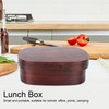 Wooden Lunch Box Portable Food Container Tablewares for Home Office