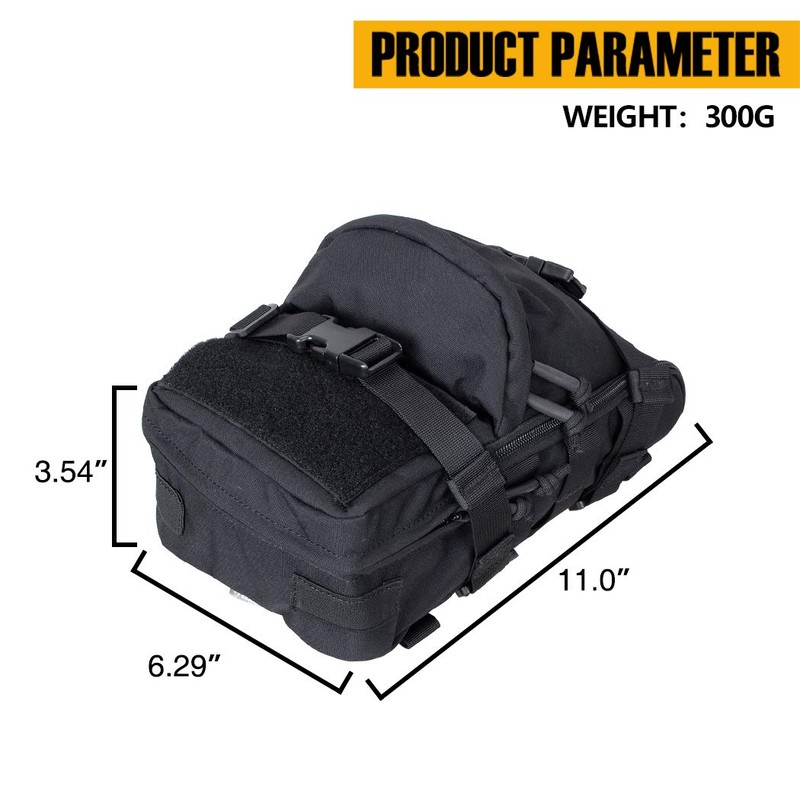 IDOGEAR Mini Tactical MOLLE Hydration Pack Water Reservoir Bag Outdoor