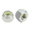 Powlankou 60 Pieces 1/4"-20 Nylon Insert Hex Lock Nuts, 304