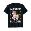 Master Builder Building Blocks Bricks Unicorn T-Shirt