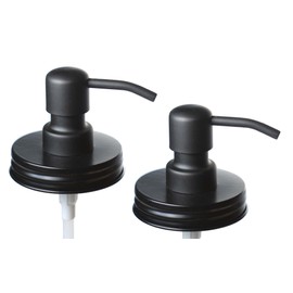 Jarmazing Products Black Mason Jar Soap Dispenser Lids - Two Pack – Made from Rust Proof Stainless Steel