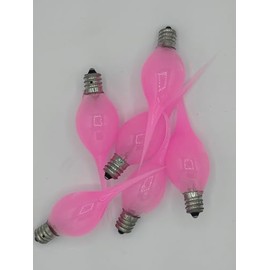On The Bright Side Primitive Silicone Dipped 5 Watt Light Bulb - Pack of 6 - Pink