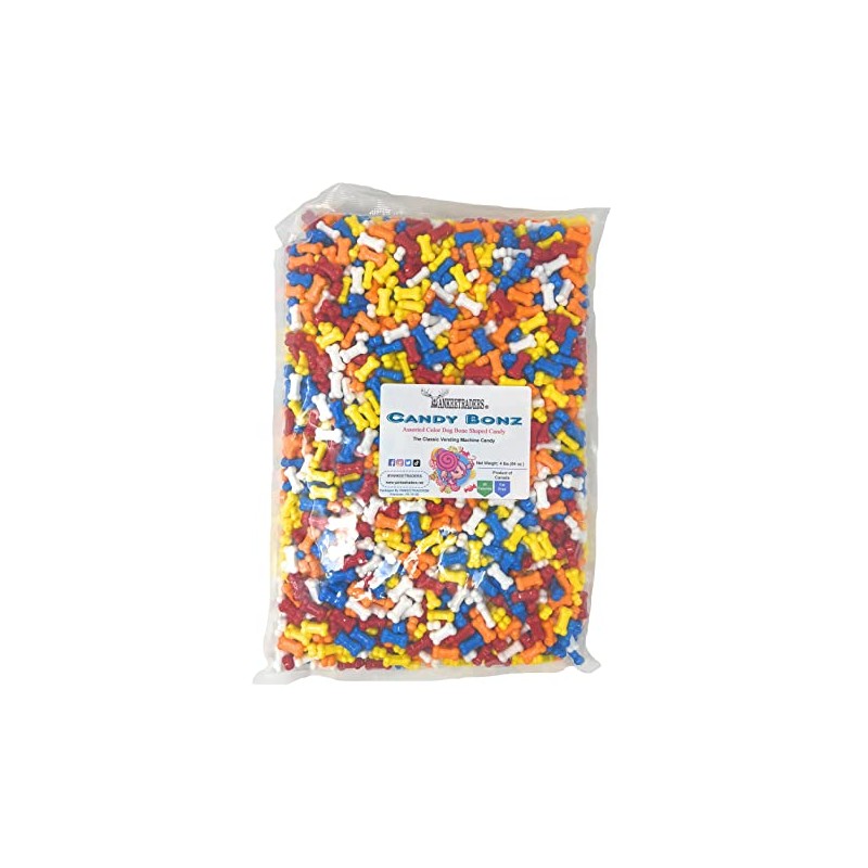 Candy Bonz, Assorted Dog Bone Shaped Candy, Bulk, Vending, 4
