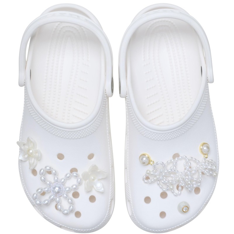 Crocs White Pearl Beads, Pack of 5