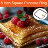 2 Packs Large 8 Inch Square Omelette Ring for Griddle,
