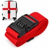 Adjustable Luggage Straps for Suitcases – 3-Digit Combination Lock and