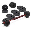LUXTRI 40 kg 2-in-1 Dumbbell and Barbell Set with 16