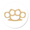 CafePress Brass Knuckles 5.5" Round Car Magnet Magnetic Bumper Display