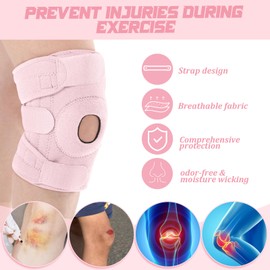 Foilswirl Kids Knee Brace with Side Stabilizers Patella Gel Pads Adjustable Straps Youth Child Knee Brace Support for Meniscus Tear Sports, Meniscus Tear(Rose Red,1 Pcs)