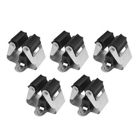 Pack of 5 Broom Gripper Holders, Robust Brush Holder, Hook, Broom Clip Hanger, Made of Spring Steel, Broom Holder, Wall Mounted for Organising Brooms, Mops, Laundry Room and Kitchen