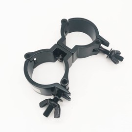1.88-2 Inch Lighting Truss Dual Swivel Coupler DJ Light Clamps Heavy Duty Aluminum Alloy 220 Lbs for 48-51 mm Pipe Black for Stage Lights Black 1 Piece
