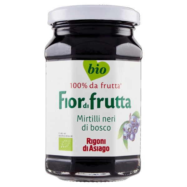 Rigoni di Asiago Fiordifrutta Organic Fruit Spread, Wild Blueberry, 6 Count