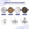 12 Sets Buttons pins for Loose Jeans，No Sew Jeans Button