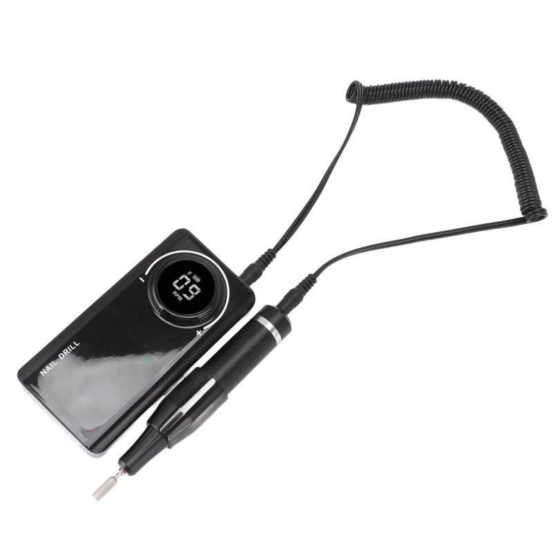 Electric Nail Drill Machine 35000RPM LED Display Rechargeable Nail Polishing