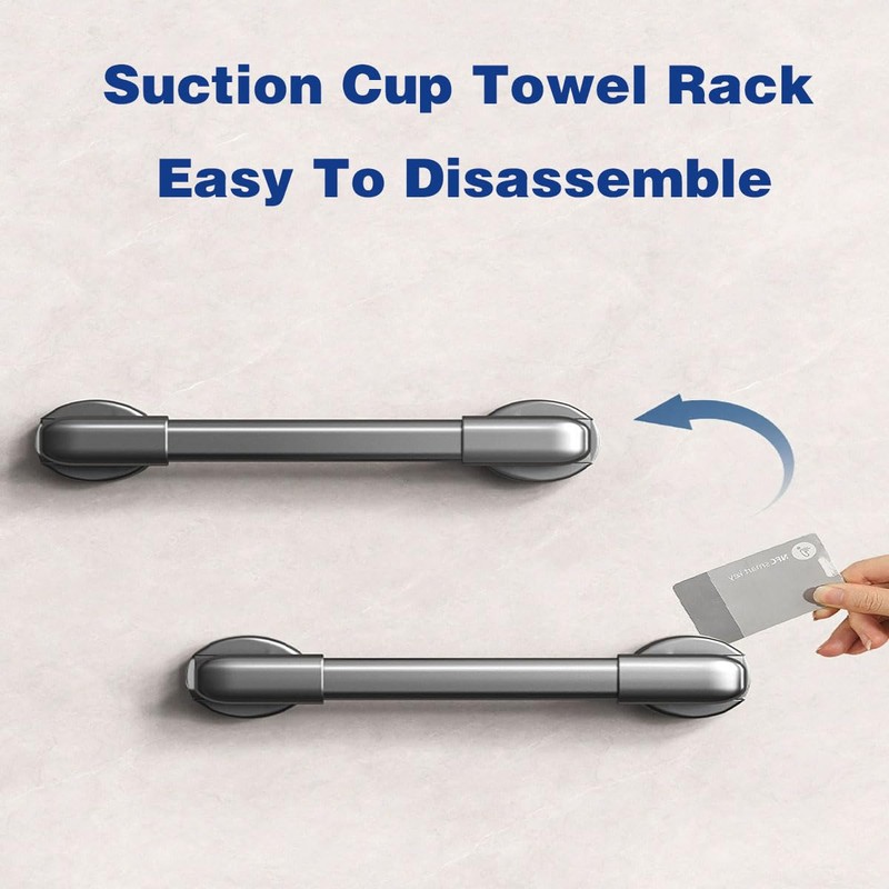 Suction Cup Towel Bar, Suction Towel Bar for Shower, Towel