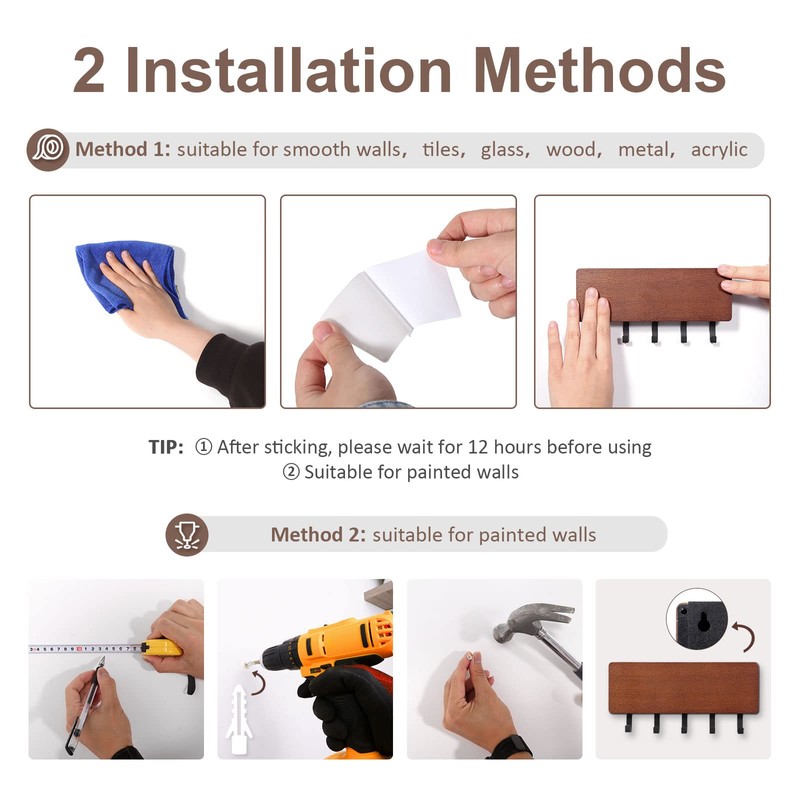 Uten Key Rack with Shelf, Key Holder Wall Mounted Strong
