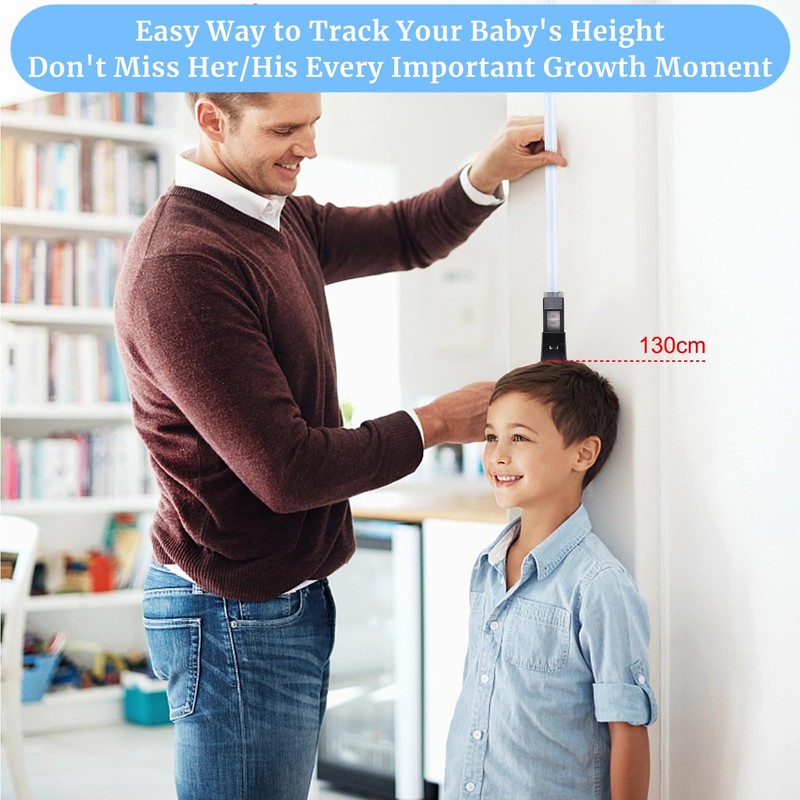 2m Retractable Wall Mounted Height Meter, Portable Height Measurement Device