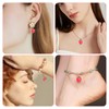 Lusofie Red Strawberry Pendant 3D Resin Strawberry Charm Beads with