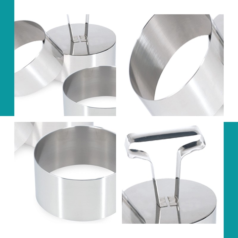 INOXPRAN Stainless Steel Cookie Cutters Set of 3 Round inoxydable-8