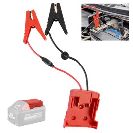 OCHYIT Jumper Cables Compatible with 18V M18 Batteries with Fuse Switch Battery Adapter, 1FT 10AWG Mil.Waukee Jump Starter Automotive Booster Cables for Car Jump Starting Using Tool