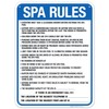 Washington Spa Rules Sign, Complies with State of Washington Pool