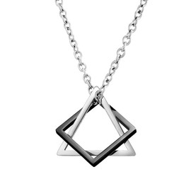 Komorebi Pierce, Men's Necklace, Popular Accessory, Stainless Steel Pendant, Silver Chain, Hypoallergenic, Birthday Gift, For Men, Stainless Steel