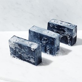 Brickell Men's Products- Barra de jabón purificante de carbón Brickell para hombres (paquete de 3), barra exfoliante natural y orgánica