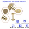 WUTA 100 Pcs Copper Rivets & Burrs, Leather Copper Rivet