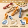 Juego de Cucharas para Bebé 8pcs, Ideales para Entrenar Alimentación