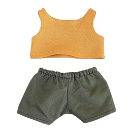 niannyyhouse 20cm Plush Doll Clothes Yellow Vest Green Pants Stuffed Kpop Doll Clothing (Yellow)