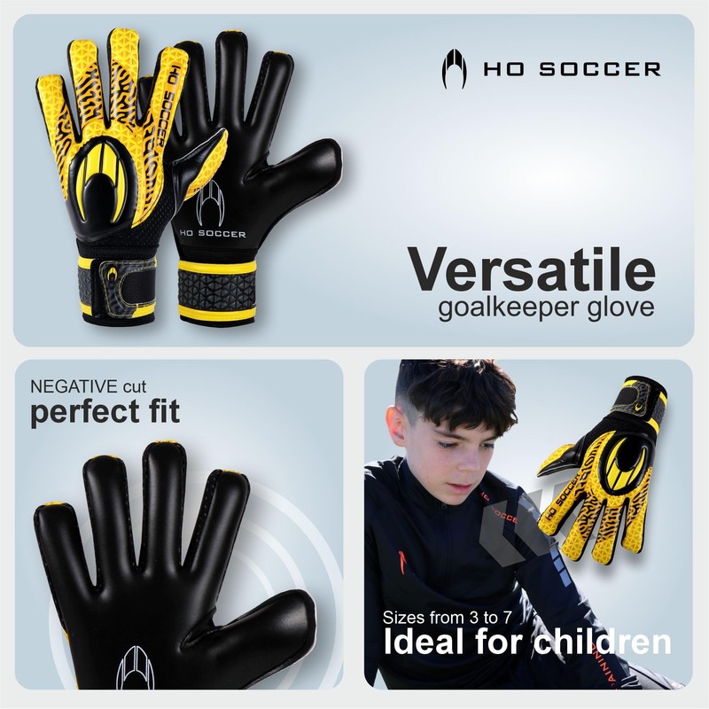 HO Soccer HG Initial NG Hardground Unisex Kids Goalkeeper Gloves,